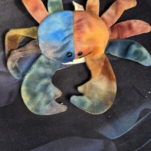 1996 Vintage -Colorful Tie-Dye Plush Crab Toy